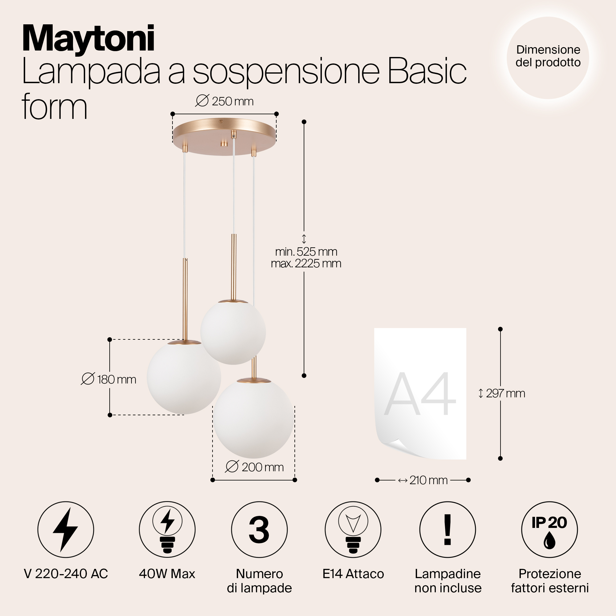 Картинка Люстра Maytoni MOD321PL-03G1