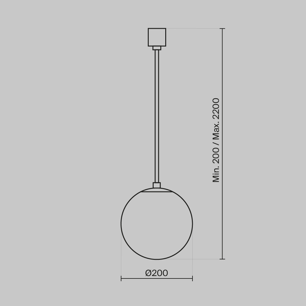 Картинка Подвесной светильник Technical P039PL-5W4K-20-B