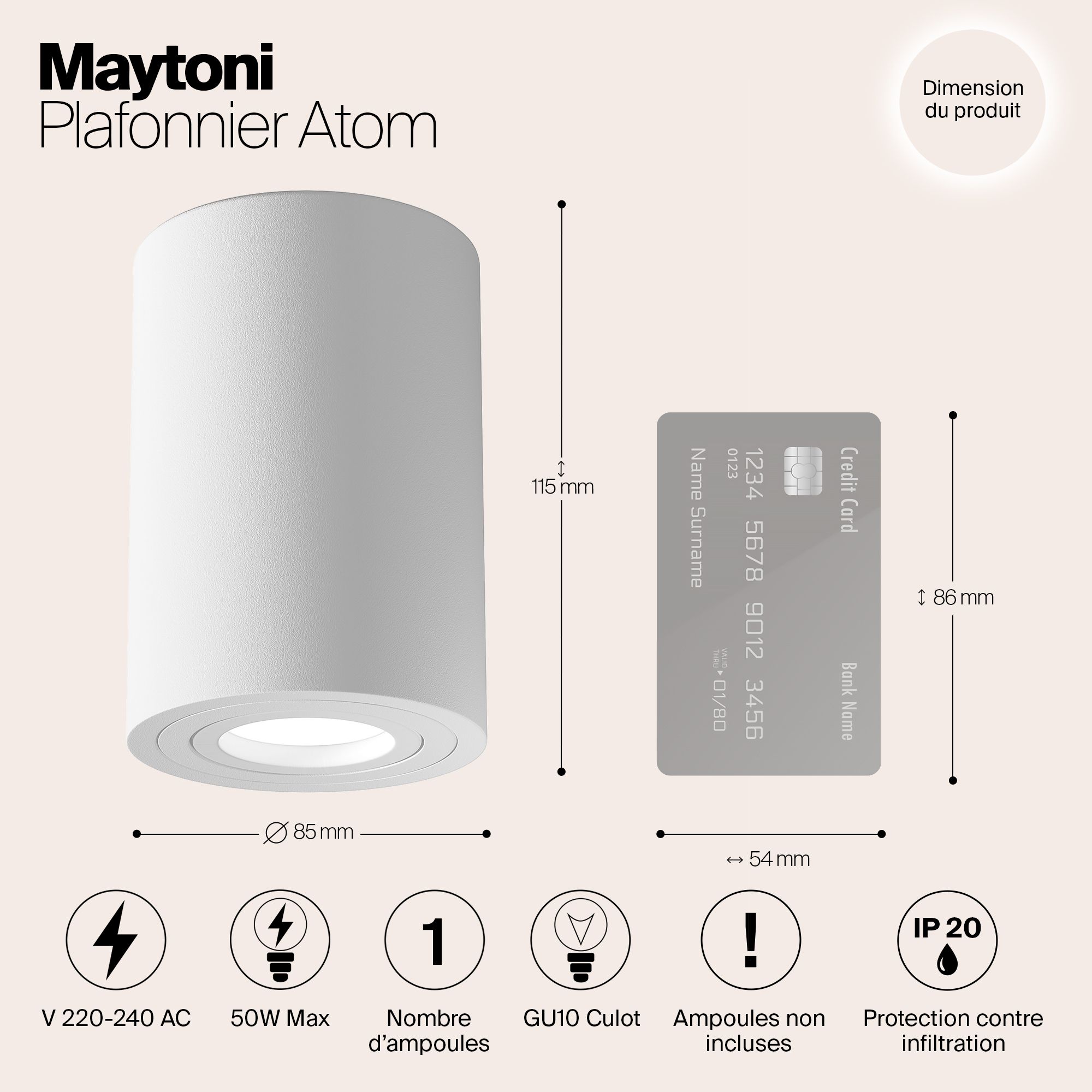Картинка Потолочный светильник Maytoni Alfa C016CL-01W
