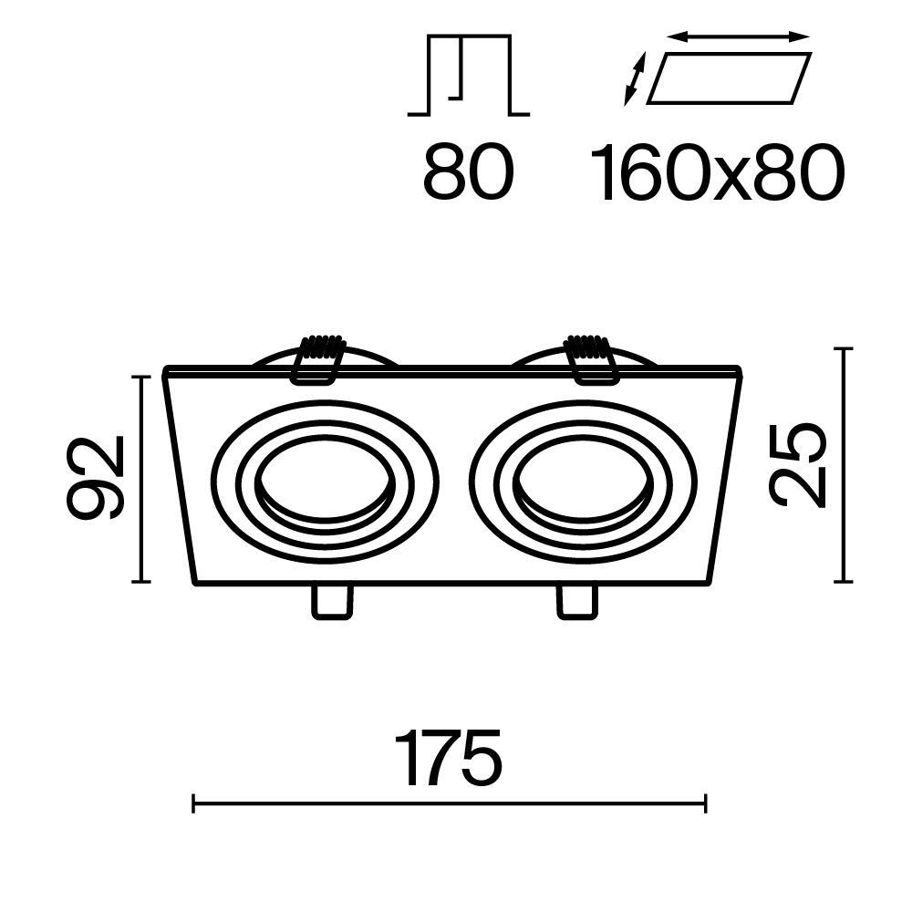 Картинка Встраиваемый светильник Maytoni Atom DL024-2-02B