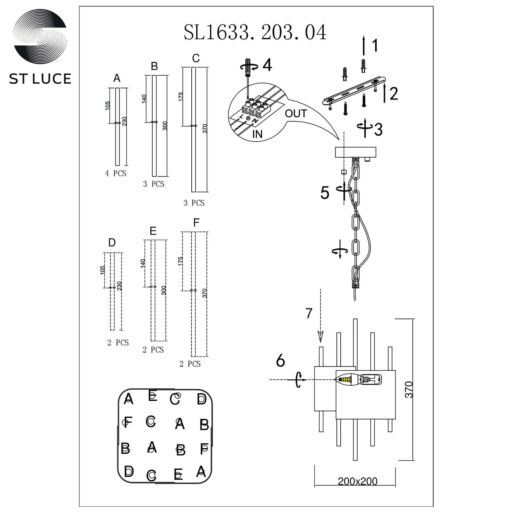 Картинка SL1633.203.04 Подвесной светильник ST-Luce 