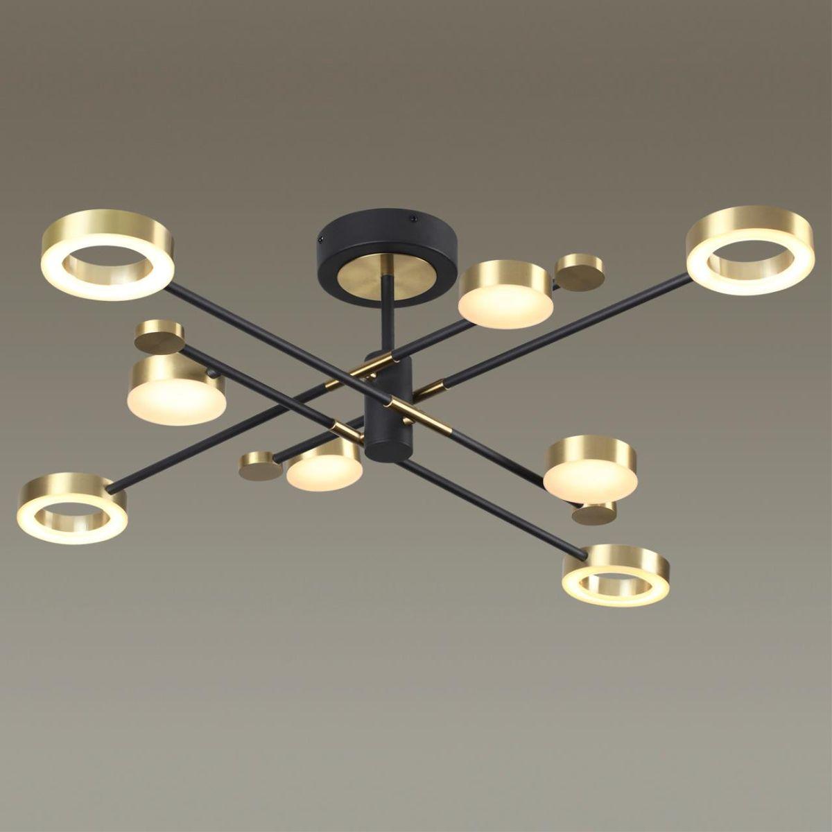 Картинка Потолочная светодиодная люстра Odeon Light Midcent Denzel 4321/63CL