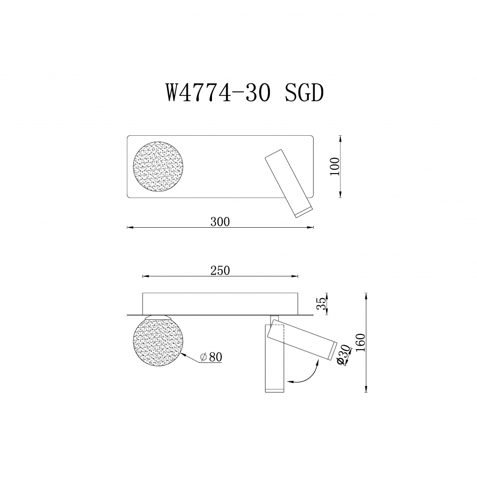 Картинка Светильник настенный iLedex Telescope iLedex W4774-30 SGD