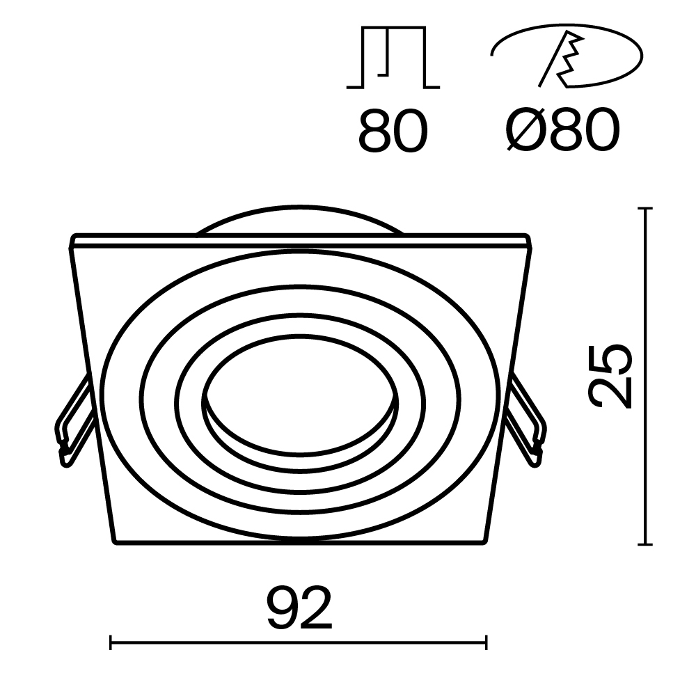 Картинка Встраиваемый светильник Maytoni Atom DL024-2-01W