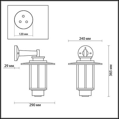 Уличный настенный светильник Odeon Light Nature Mito 4047/1W светильники