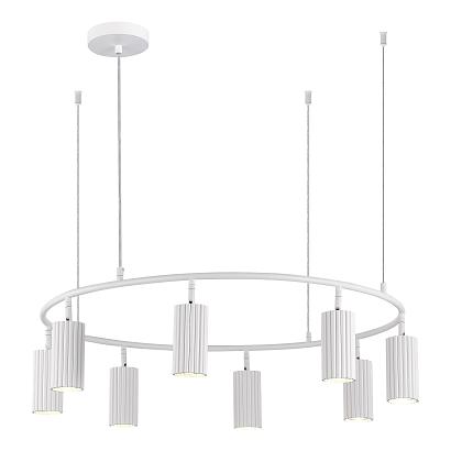sl1213.503.08 светильник подвесной st-luce белый/белый gu10 8*5w 4000k, доставка по Казахстану 