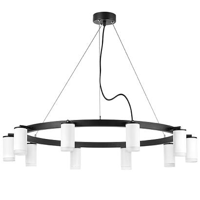 lr0203600 подвесной светильник rullo 10х50w gu10 черный/белый (571020+214436-10+202430-10), доставка по Казахстану 