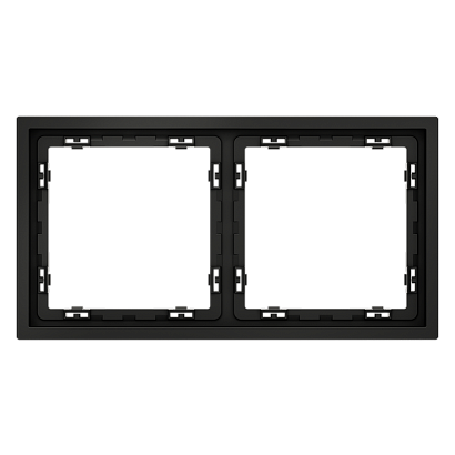 Рамка пластиковая VOLTUM S70 на 2 поста, (черный матовый) VLS100208 