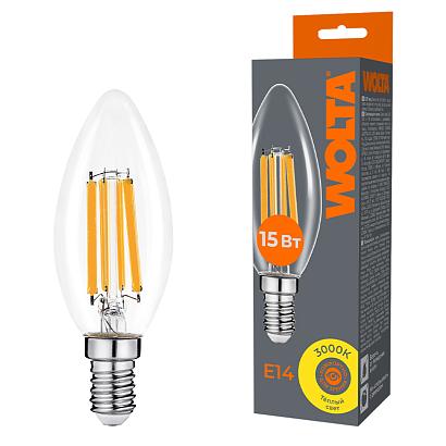 Светодиодная лампа WOLTA FILAMENT WF-C35-15W3KE14 купить в Алматы svet.kz