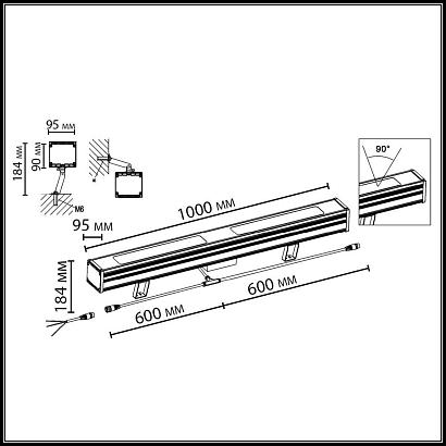 7186/80FL Odeon Light  Напольный переносной светильник WATERFALL