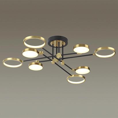 потолочная светодиодная люстра odeon light midcent denzel 4320/75cl, доставка по Казахстану 