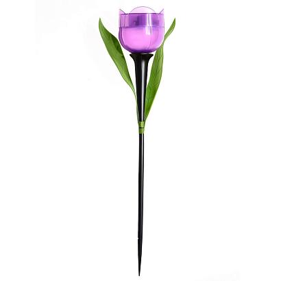 USL-C-453/PT305 PURPLE TULIP  Садовый светильник на солнечной батарее ,Лиловый тюльпан,. Белый свет. 1*LR аккумулятор в/к. IP44. TM Uniel.